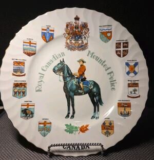 collector's plate features the Royal Canadian Mounted Police
